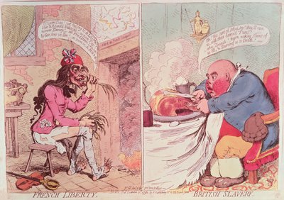 French Liberty: British Slavery, c.1789, satirical cartoon by James Gillray