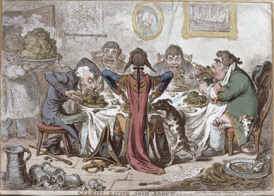 Germans Eating Sour-Krout, published by Hannah Humphrey by James Gillray