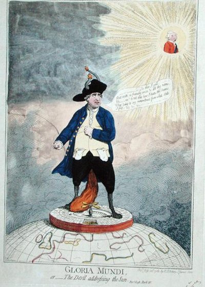 Gloria Mundi, or The Devil Addressing the Sun by James Gillray