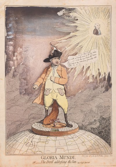 Gloria Mundi, or The Devil addressing the Sun, pub. 1782 by James Gillray