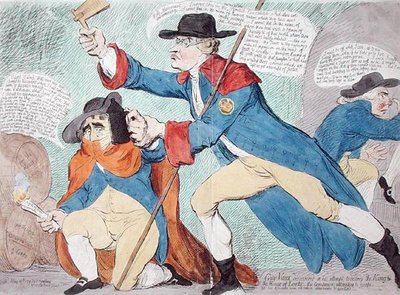 Guy Vaux discovered in the attempt to destroy the King & the House of Lords by James Gillray