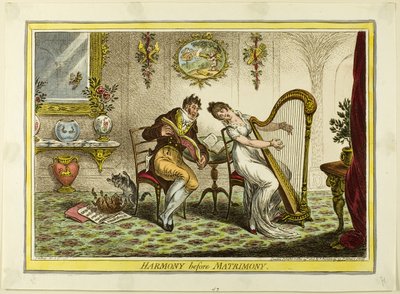 Harmony Before Matrimony by James Gillray