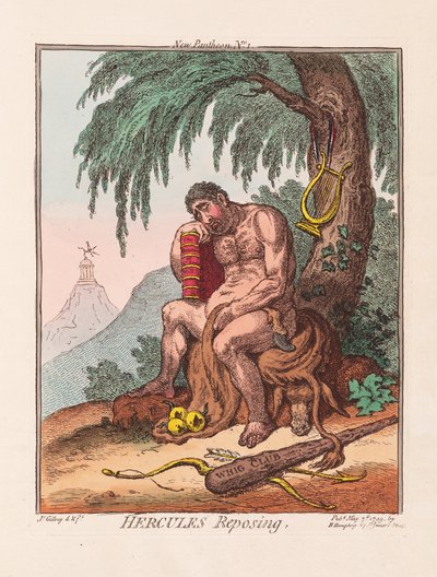 Hercules Reposing by James Gillray
