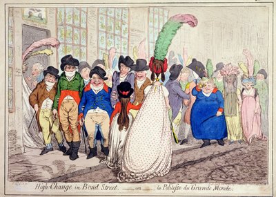 High Change in Bond Street, or La Politesse du Grande Monde by James Gillray