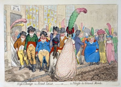 High Change in Bond Street or la Politesse du Grande Monde (1796) by James Gillray