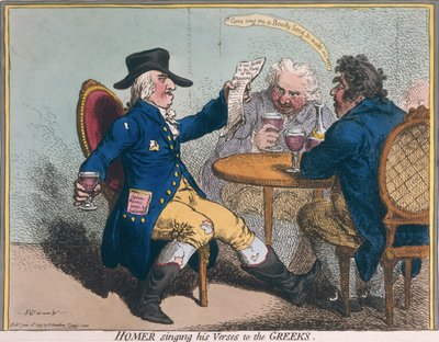 Homer Singing His Verses to the Greeks by James Gillray