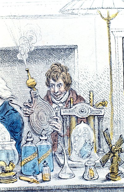 Humphry Davy, British Chemist and Inventor by James Gillray
