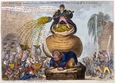 John Bull and The Sinking Fund - a Petty scheme for Reducing the Taxes and paying off the National Debt by James Gillray