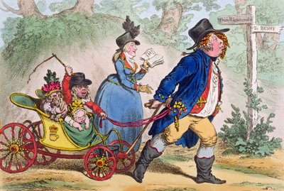 La Promenade en Famille, or A Sketch from Life, Published by Hannah Humphrey in 1797 by James Gillray