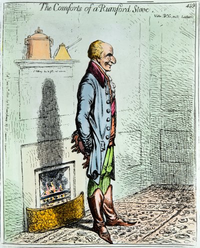 The Comfort of Rumford Stoves by James Gillray