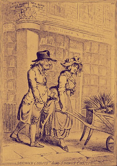 Lord Sandwich Paying Attention to a Flower Seller by James Gillray