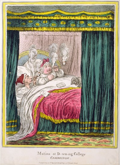 Matins at Downing College, Cambridge, published by Hannah Humphrey by James Gillray