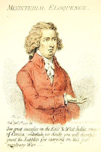 Ministerial Eloquence, published by Hannah Humphrey in 1795 (detail) by James Gillray