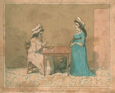 Miss, I Have a Monstrous Crow to Pluck with You!! by James Gillray