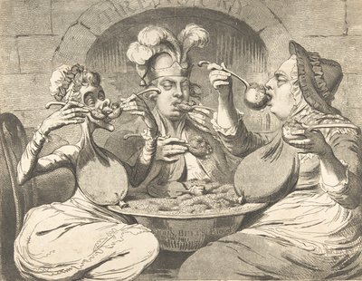 Monstrous Craws at a New Coalition Feast by James Gillray