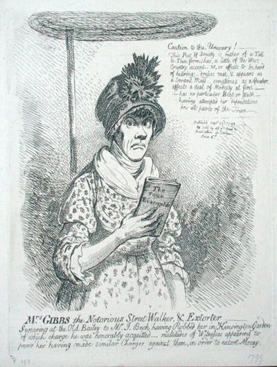 Mrs Gibbs, the Notorious Street Walker & Extorter by James Gillray