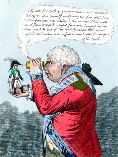 Napoleon and King George III as Gulliver and the King of Brobdingnag by James Gillray