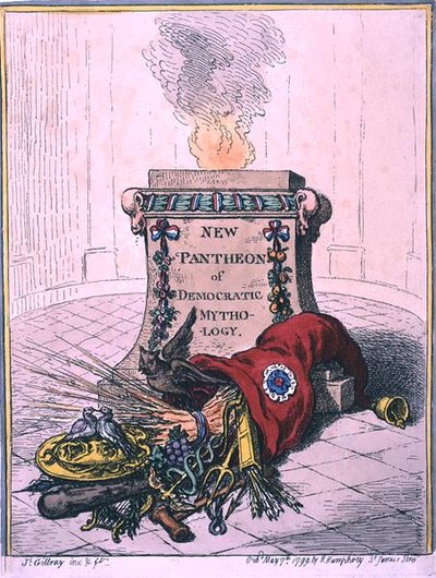New Pantheon of Democratic Mythology, Published by Hannah Humphrey by James Gillray