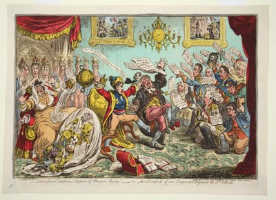 News from Calabria! Capture of Buenos Ayres! - The Comforts of an Imperial Dejeune at St Clouds by James Gillray