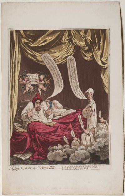 Nightly Visitors at St Anns Hill, 1798 by James Gillray