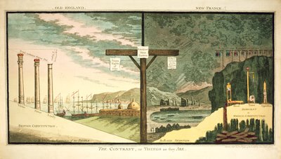 Old England, New France, The Contrast, published by Hannah Humphrey, 1796 by James Gillray