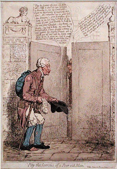 Pity the Sorrows of a Poor Old Man by James Gillray