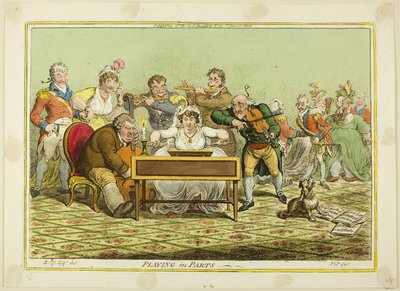 Playing in Parts by James Gillray