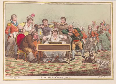 Playing in Parts by James Gillray