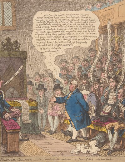 Political Candour, i.e. Coalition Resolutions of June 14th, 1805. Pro bono Publico by James Gillray