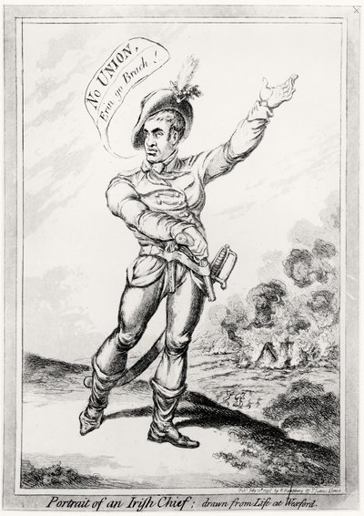 Portrait of an Irish Chief, drawn from life at Wexford, pub. by H. Humphrey, 10th July 1798 by James Gillray