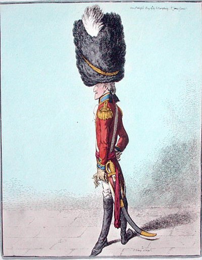 Portrait of an officer, published by Hannah Humphrey in 1800 by James Gillray