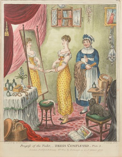 Progress of the Toilet: Dress Completed, Plate 3 by James Gillray
