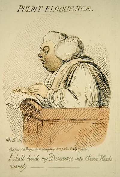 Pulpit Eloquence (detail) by James Gillray