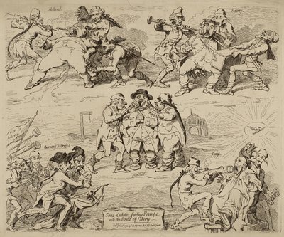 Sans-Culottes, Feeding Europe with the Bread of Liberty by James Gillray