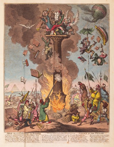 Siege of the Column of Pompey, Science in the Pillory by James Gillray