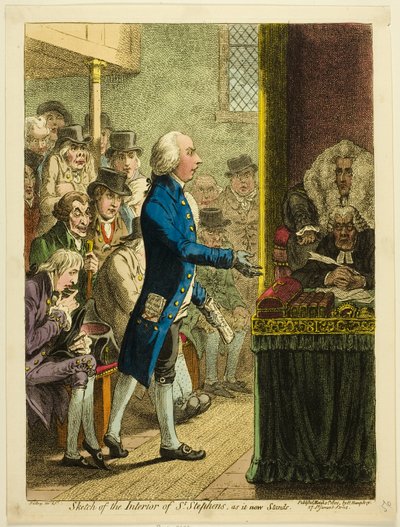 Sketch of the Interior of St. Stephens, As it Now Stands by James Gillray