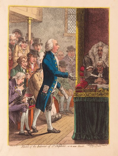 Sketch of the Interior of St Stephens, as it now Stands by James Gillray