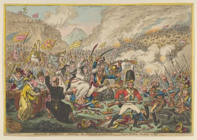 Spanish-Patriots Attacking the French-Banditti- Loyal Britons Lending a Lift, August 15, 1808 by James Gillray