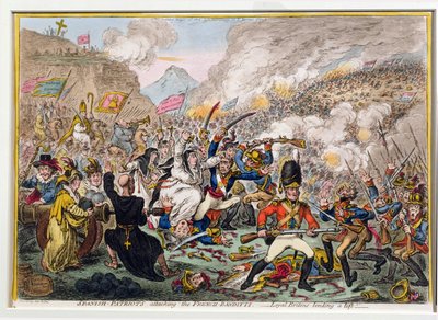 Spanish-Patriots Attacking the French-Banditti, published by Hannah Humphrey in 1808 by James Gillray