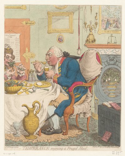 Caricature of George III, 1792 by James Gillray