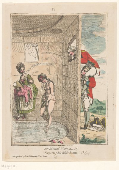 Caricature of Sir Richard Worsley by James Gillray