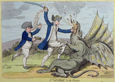 St. George and the Dragon, published by Hannah Humphrey in 1782 by James Gillray