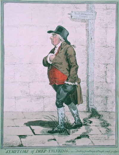 Symptoms of Deep Thinking by James Gillray