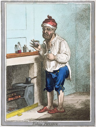Taking Physick, published by Hannah Humphrey in 1800 by James Gillray