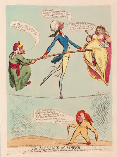 The Balance of Power or The Posterity of the Immortal Chatham, turns Posture Master by James Gillray