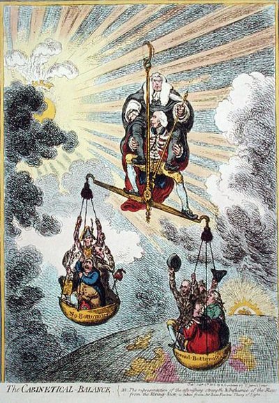 The Cabinetical Balance by James Gillray