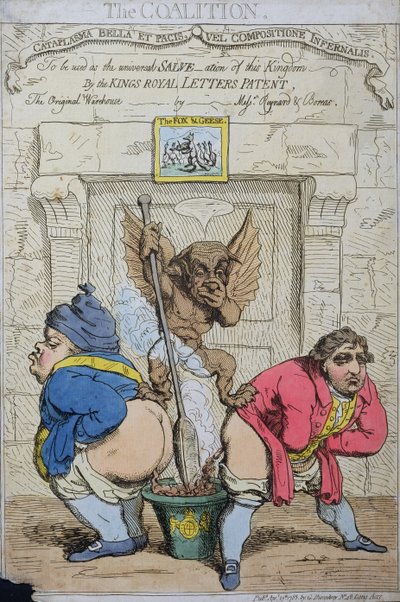 The Coalition, published by G. Humphrey in 1783 by James Gillray