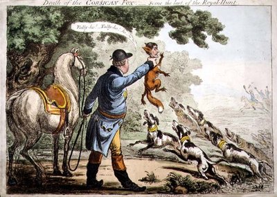 The Death of the Corsican Fox by James Gillray