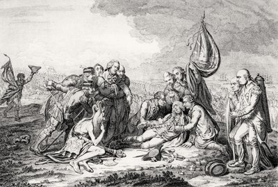 The Death of the Great Wolfe, pub. by H. Humphrey, 1795 by James Gillray