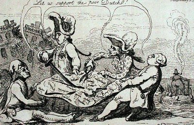 The Dutch Divisions, published by S.W. Fores in 1787 by James Gillray
